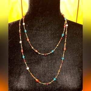 Beautiful Beaded along Necklace Versatile-lots of ways to wear and multicolor.